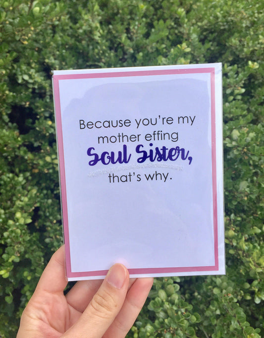 Soul Sister Paper Greeting Card