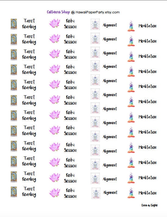 Healing Arts Planner Printable Stickers