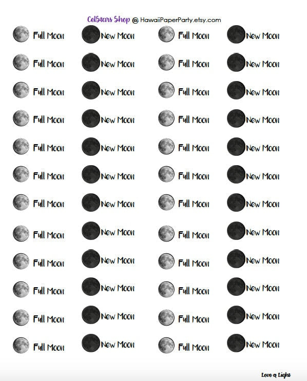 Just Moon Planner Printable Stickers