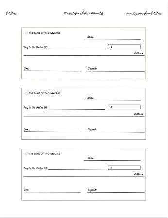 All the Checks - Printable Manifestation Checks