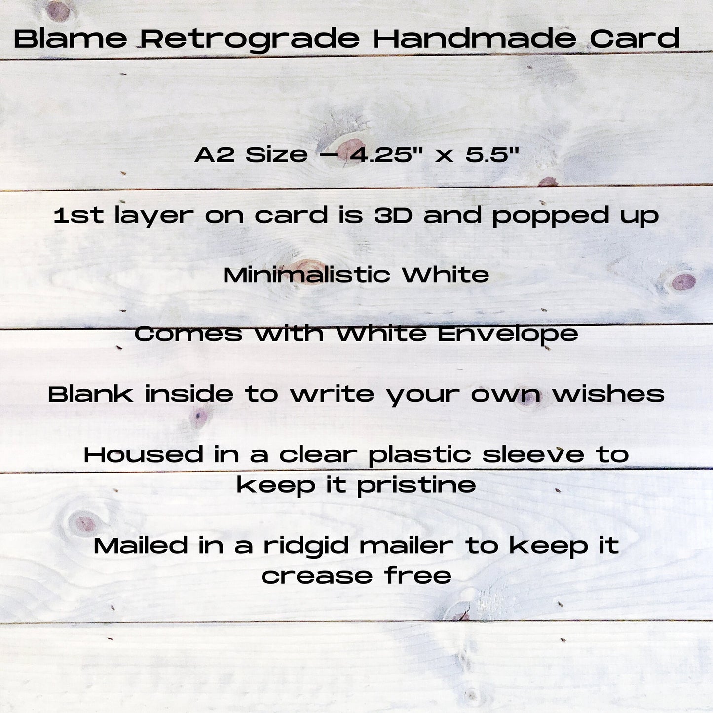 Blame Retrograde Greeting Card