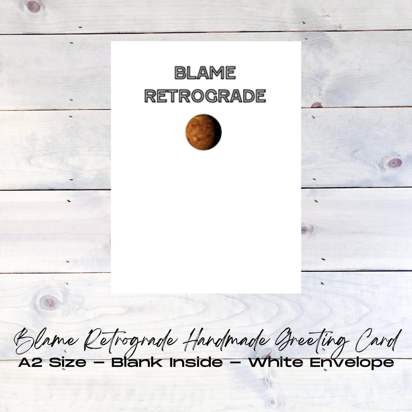 Blame Retrograde Greeting Card