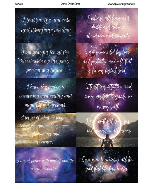 Cosmic Pocket Oracle Printable PDF