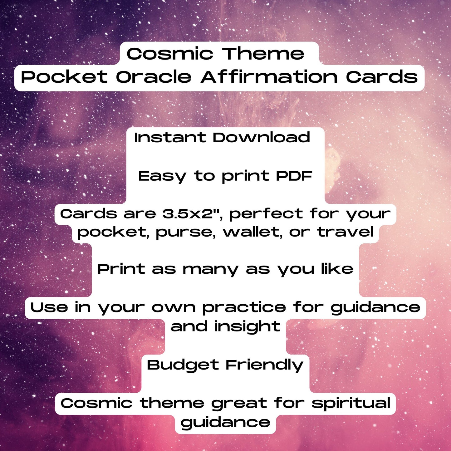 Cosmic Pocket Oracle Printable PDF