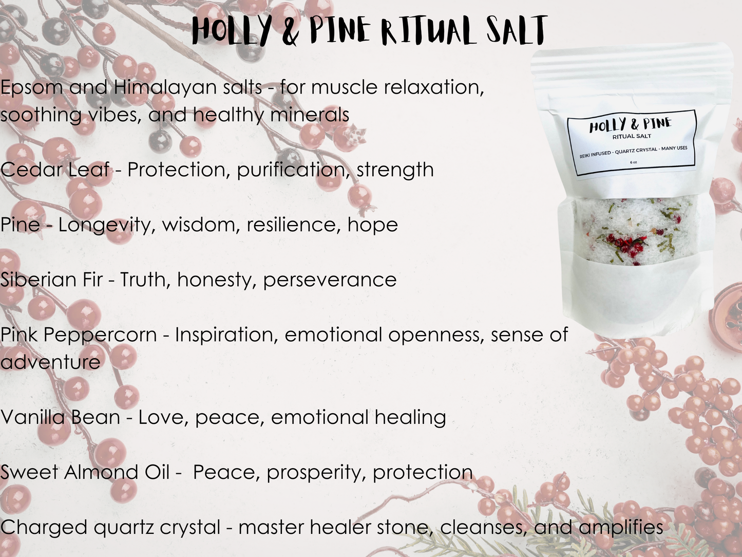 Holly & Pine Ritual Salt