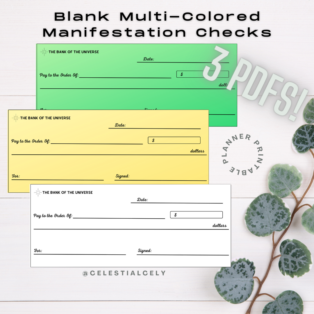 All the Checks - Printable Manifestation Checks