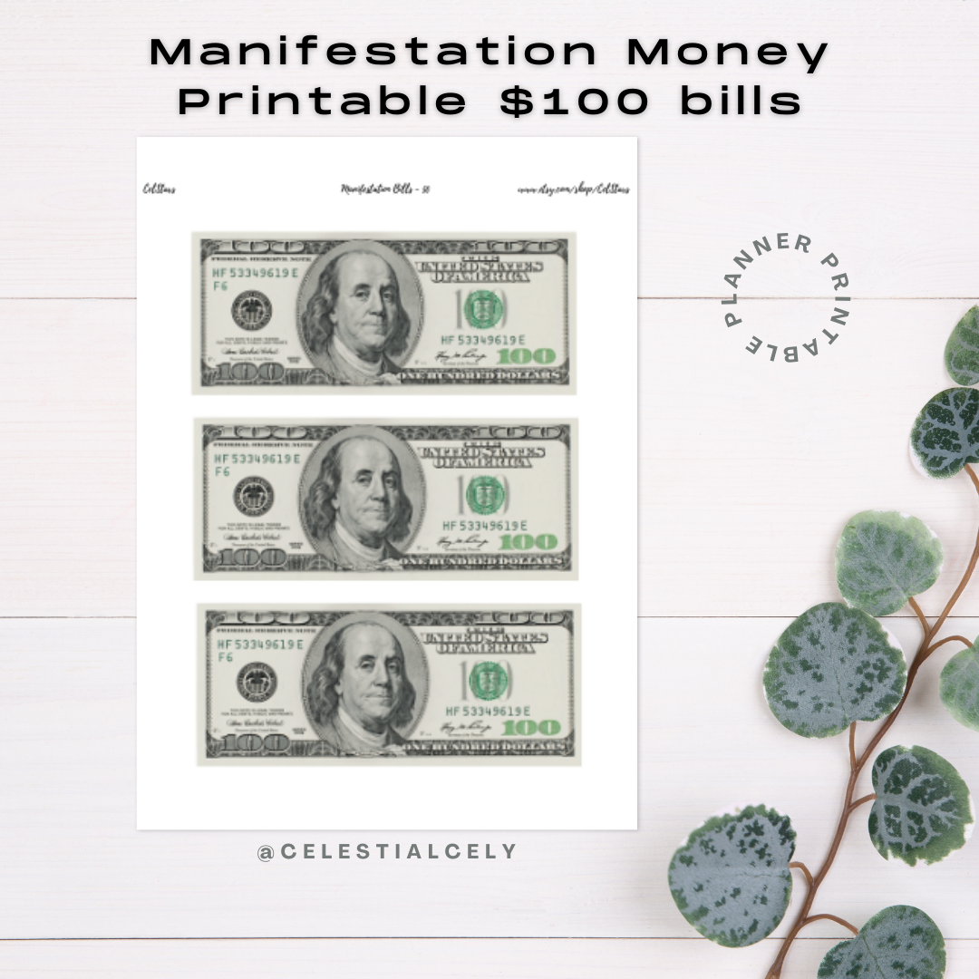 Manifestation Money - $100 Bills