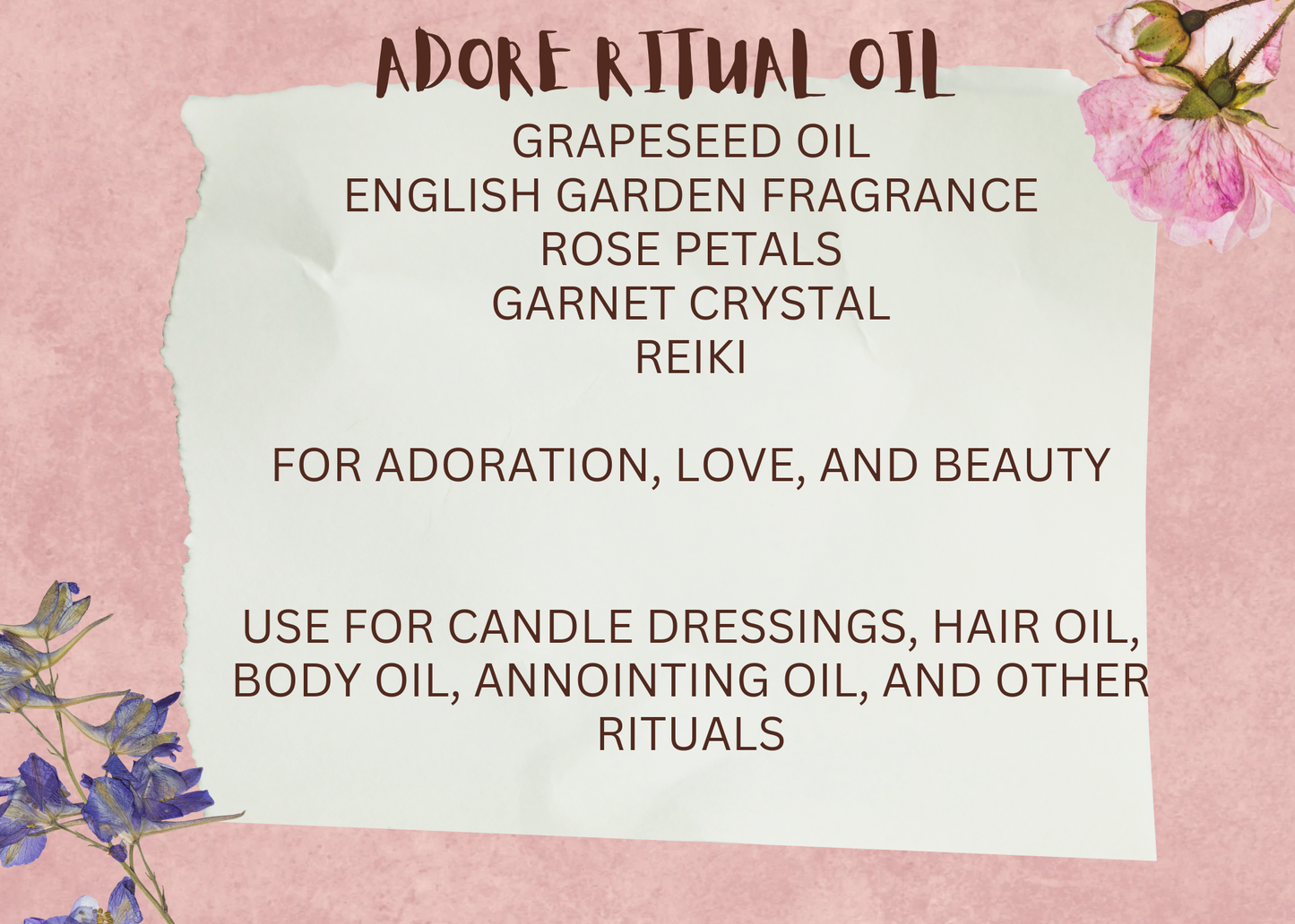 Adore Love Ritual Oil Love Spell