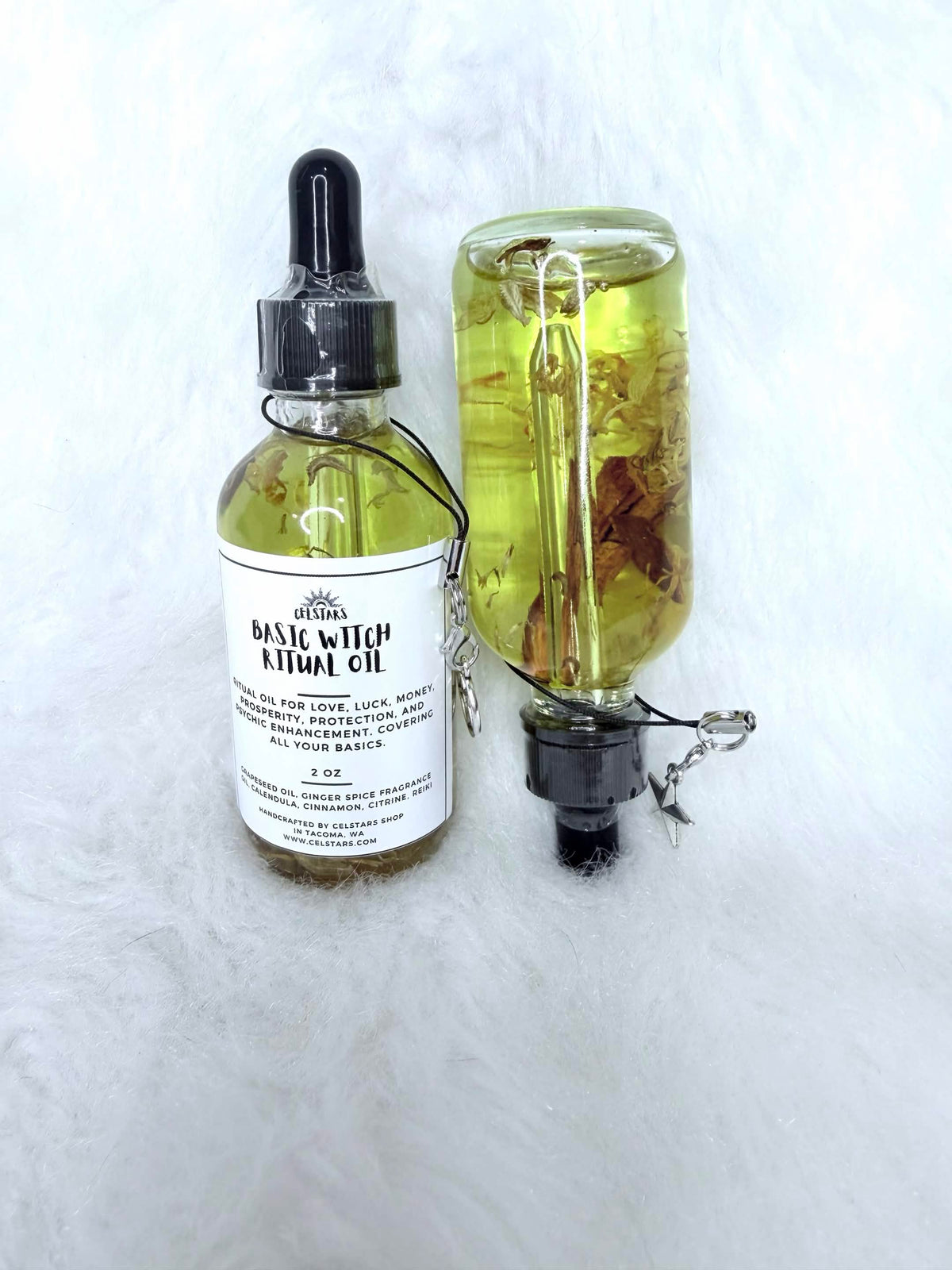 Basic Witch Ritual Oil 2 oz Spell Oil For Prosperity, Protection, Love, Luck, Money, Psychic Enhancement