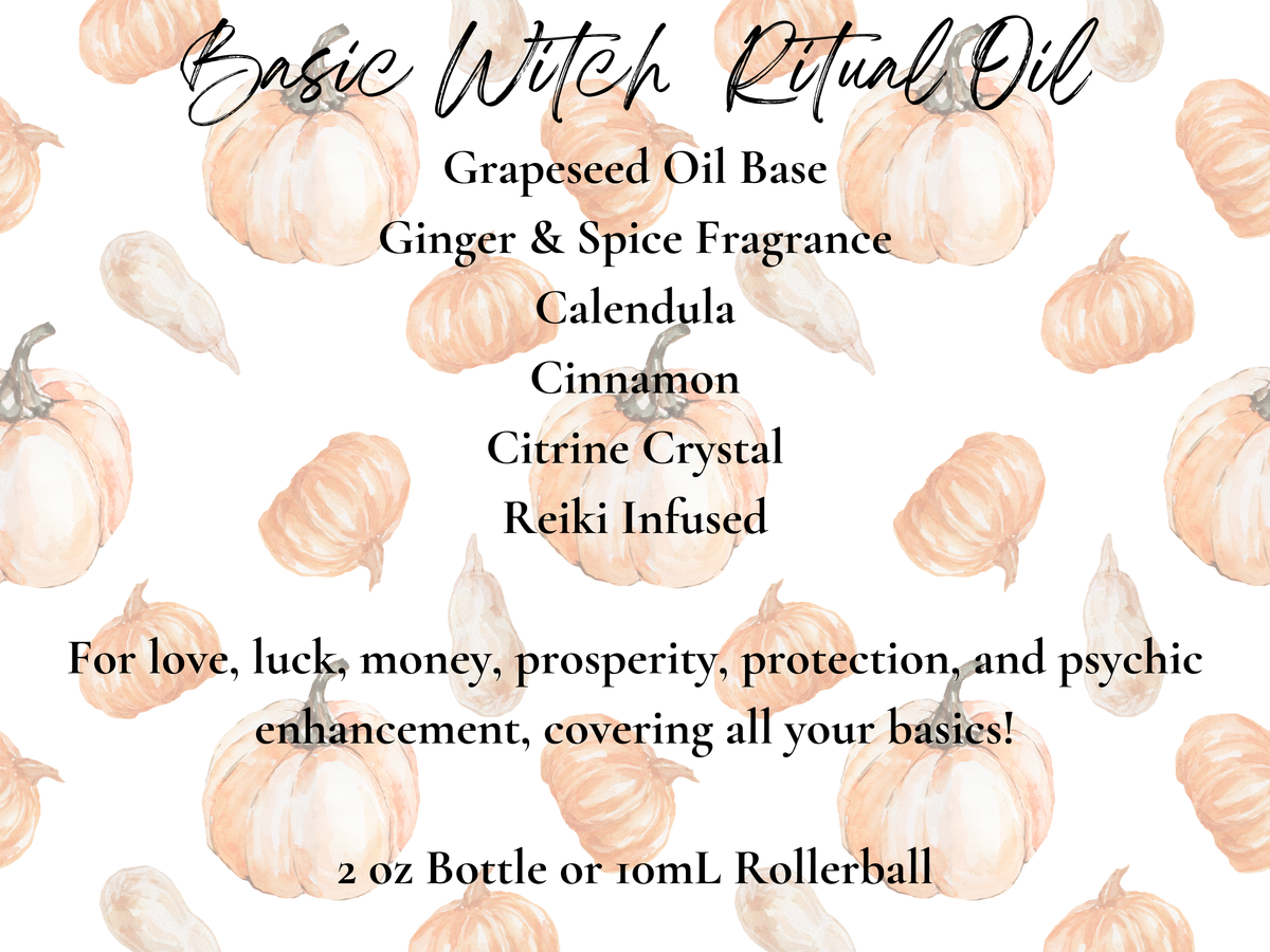 Basic Witch Ritual Oil: Protection Spell, Pumpkin Spice Scent Spell