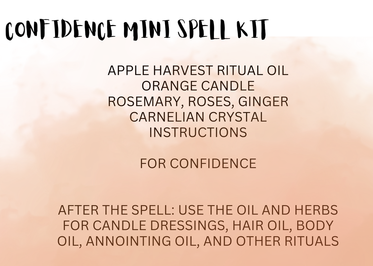 Confidence Mini Spell Kit: Ritual Oil, Herbs, Reiki Infused Ritual Oil Spell Oil