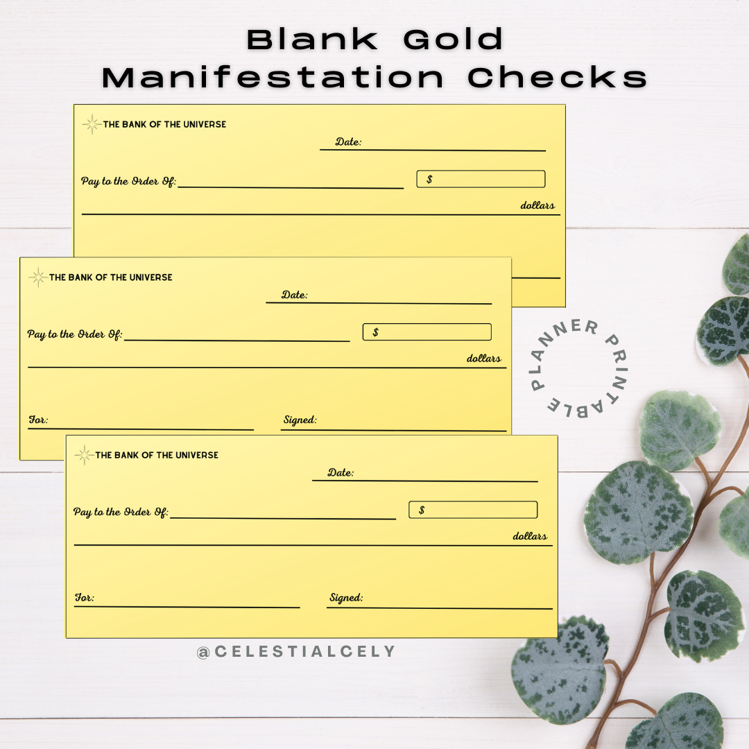 All the Checks - Printable Manifestation Checks