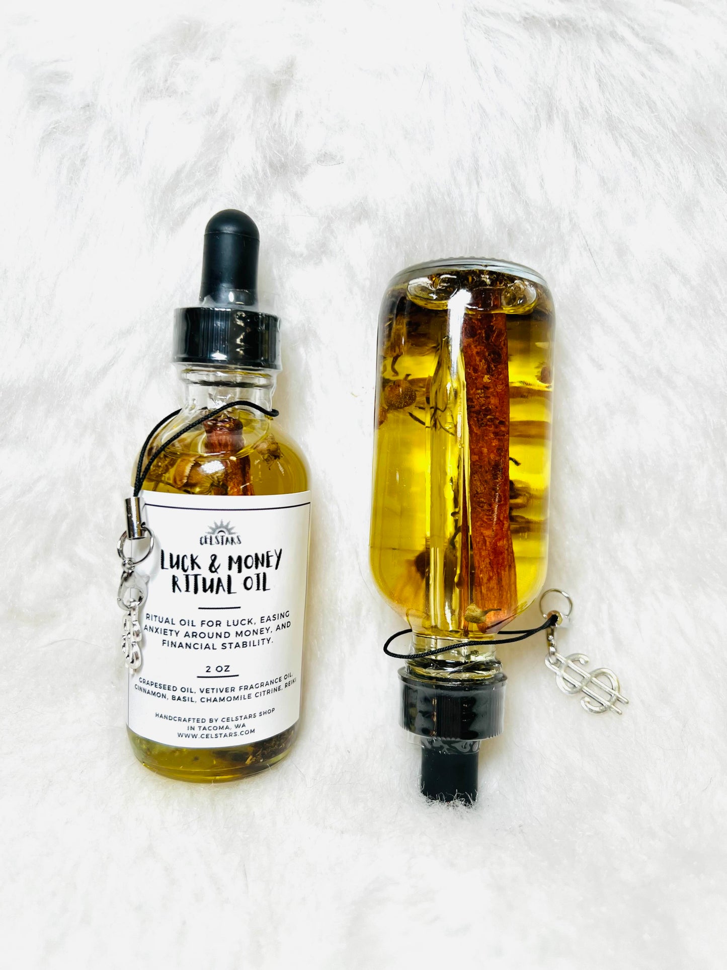 Luck & Money Ritual Spell Oil 2 oz Bottle - For Wealth Prosperity