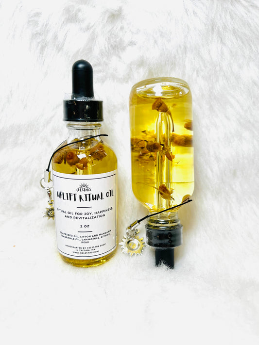 Uplift Ritual Spell Oil 2 oz Bottle For uplifting energy Revitalization Rejuvenation