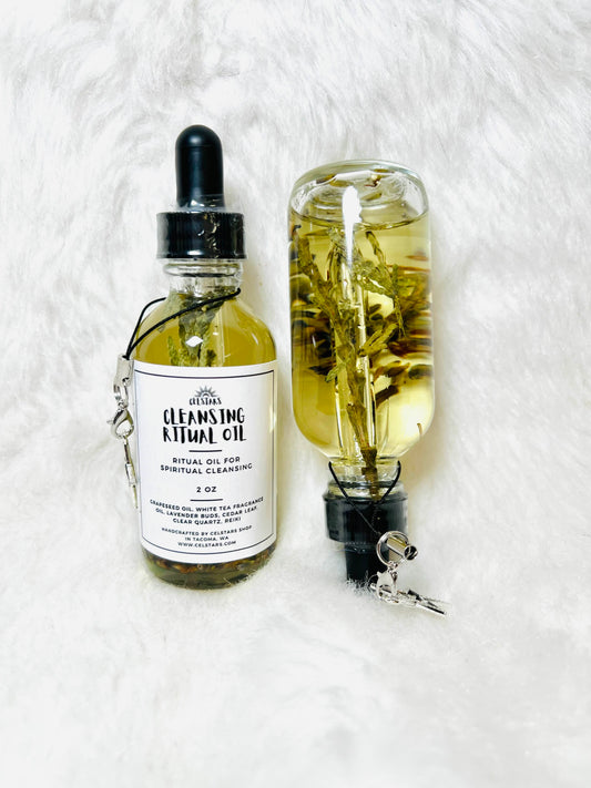 Cleansing Ritual Spell Oil 2 oz Bottle For cleansing spiritual energy