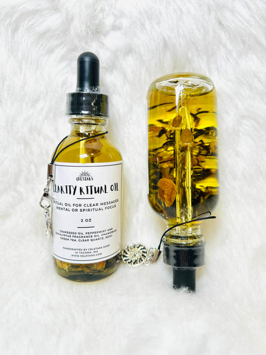 Clarity Ritual Oil 2 oz Spell Oil Clear messages mental focus spiritual focus