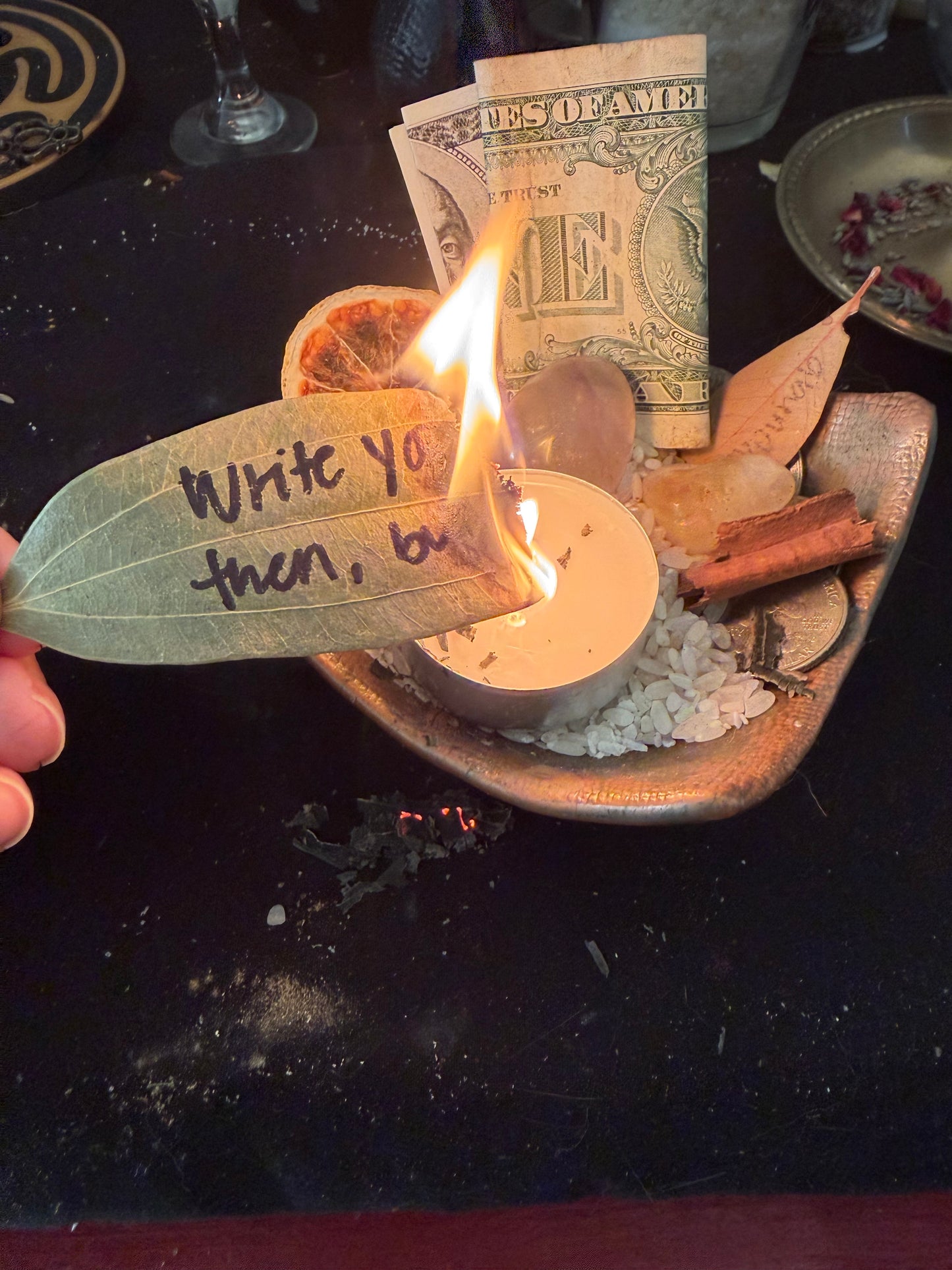 Intention bay leaves - for Spells and Wishes - Reiki Infused - 15 Large Bay Leaves - Spell Herbs