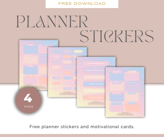 Free Planner Stickers and Manifestation Quotes