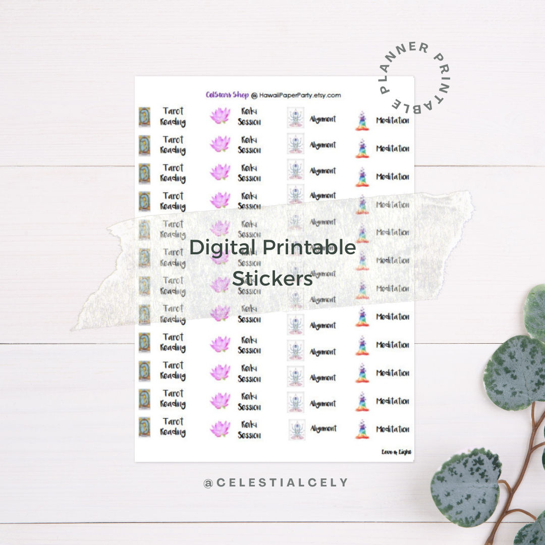 Healing Arts Planner Printable Stickers