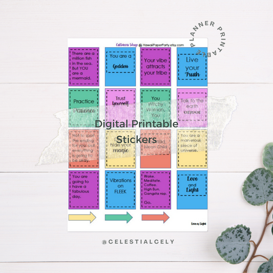 Quotes Planner Printable Stickers