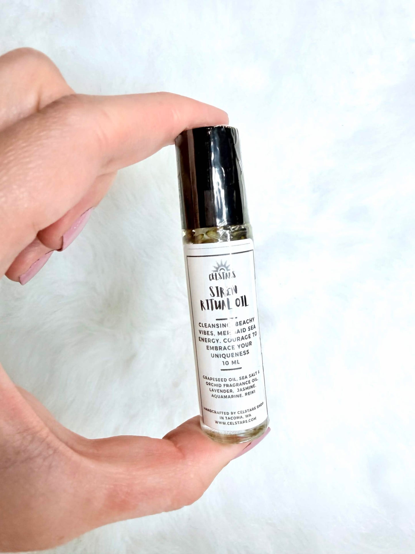 Siren Ritual Oil Rollerball 10mL For Cleansing Energy, Mermaid Energy, Beachy Summer Scent Perfume Oil