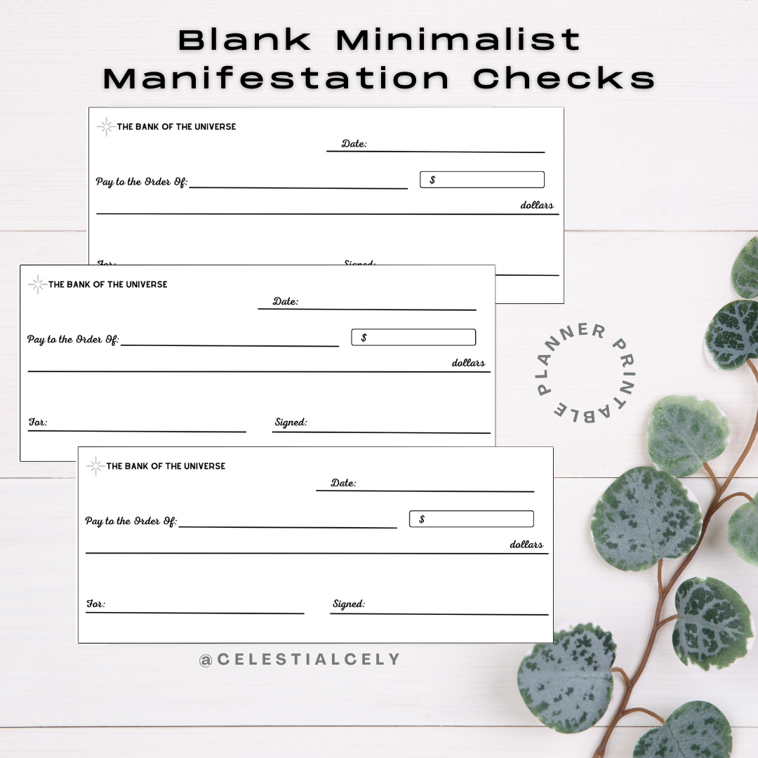 All the Checks - Printable Manifestation Checks