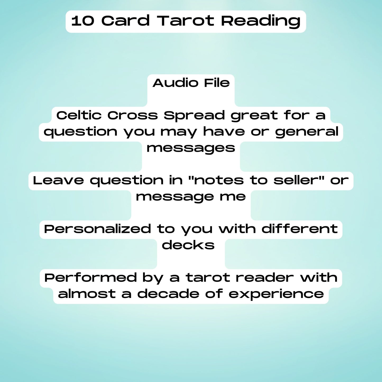 MOST POPULAR - Audio File Tarot Reading 3, 5 or 10 cards