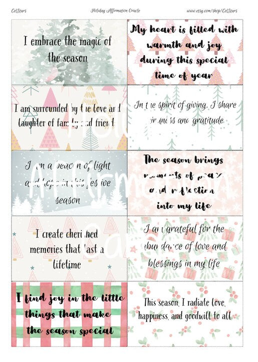 Holiday Pocket Oracle Printable PDF