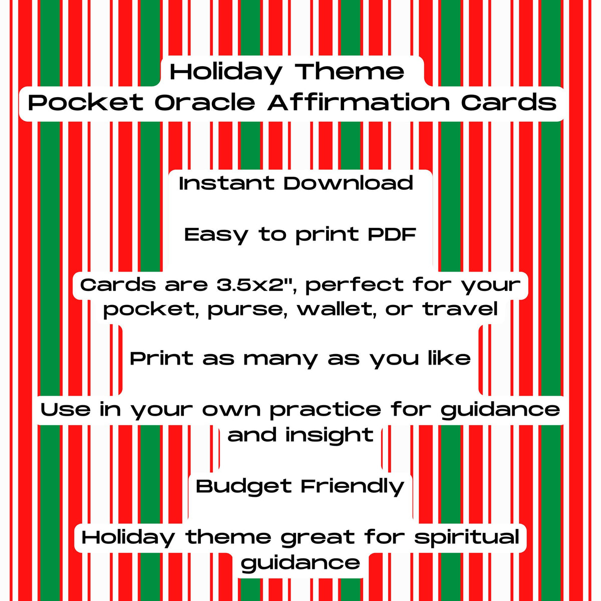 Holiday Pocket Oracle Printable PDF