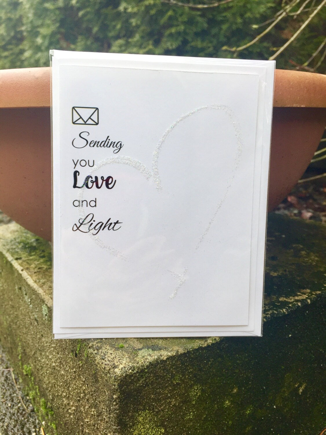 Love and light greeting card