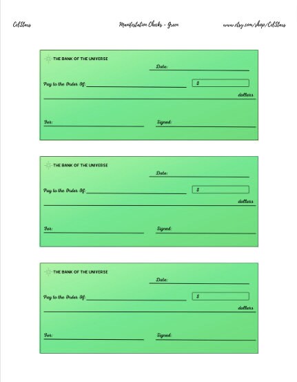 All the Checks - Printable Manifestation Checks