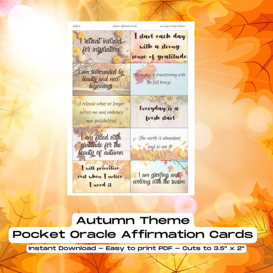 Autumn Pocket Oracle Printable PDF