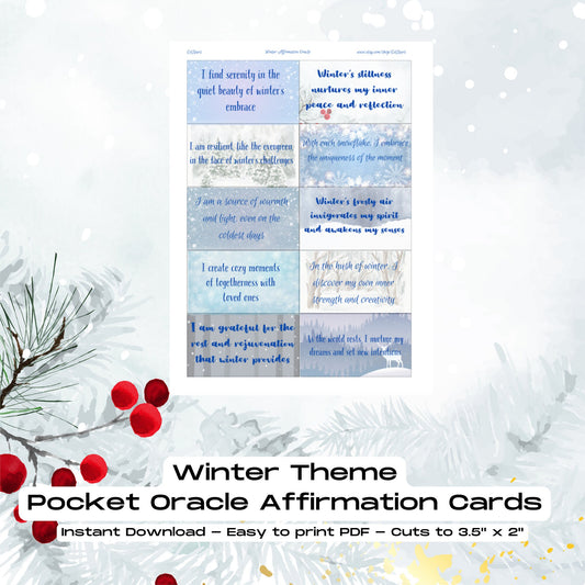 Winter Pocket Oracle Printable PDF